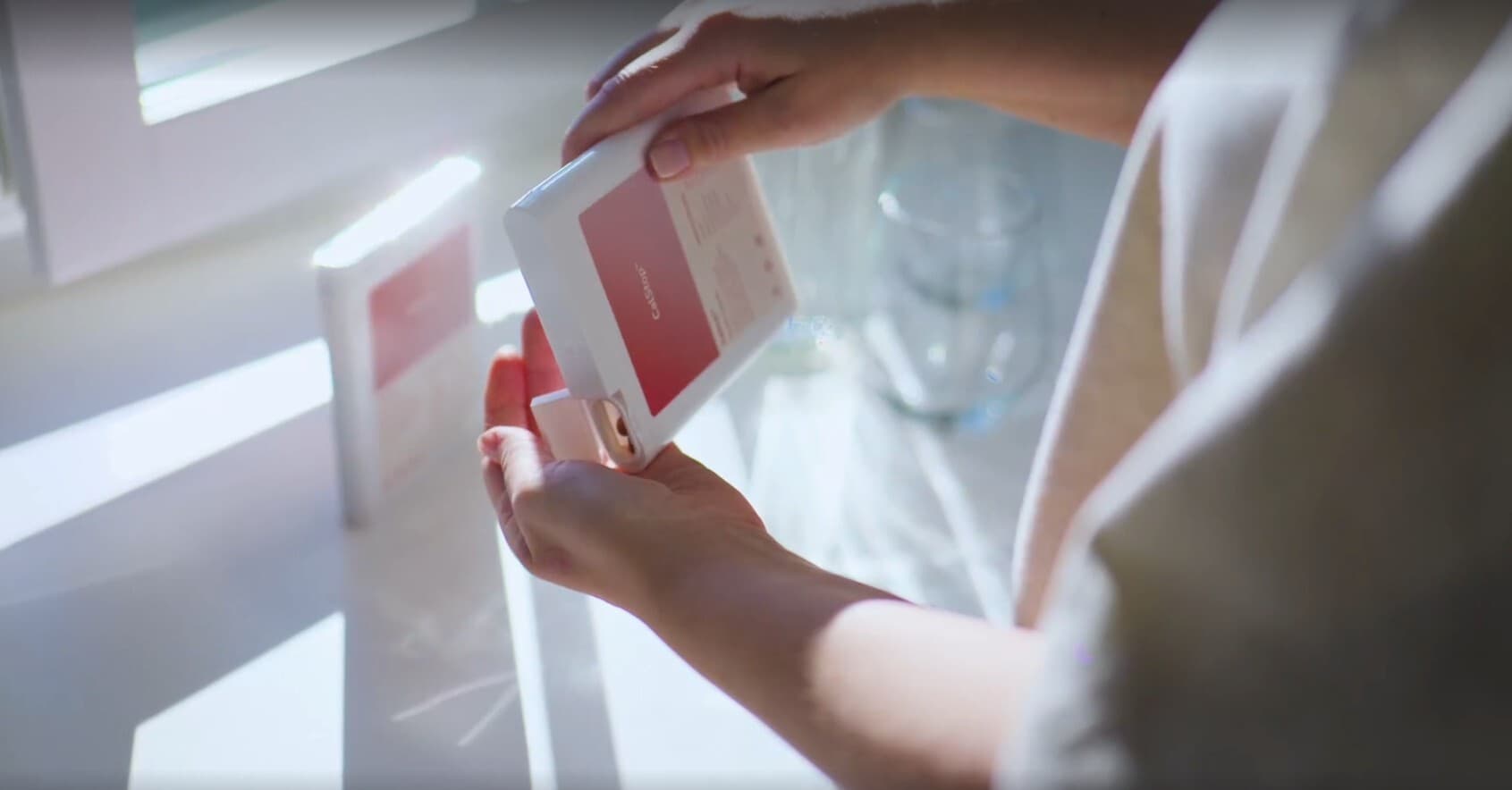 Preparing tablet with water